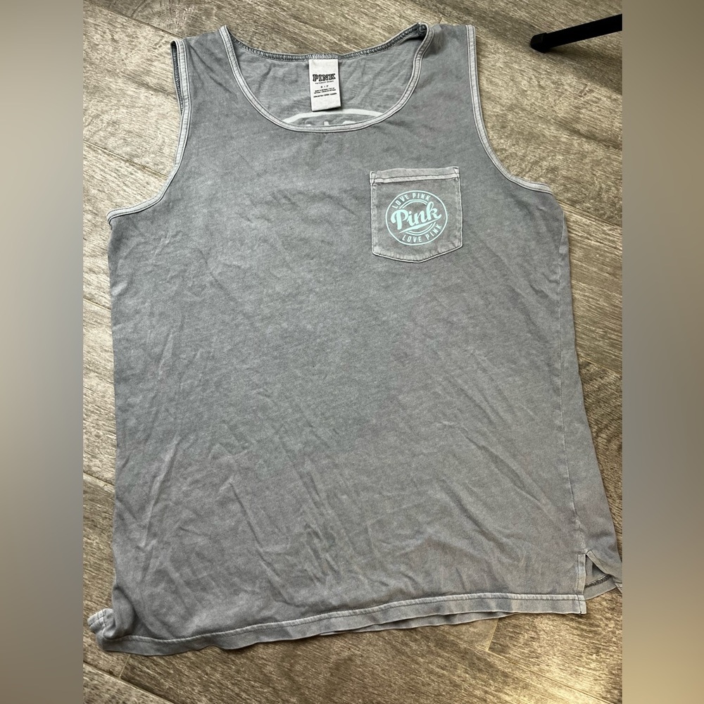 Pink by VS grey Tank Top